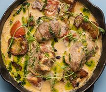 Индейка в горчичном соусе с овощами