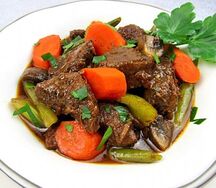 Говядина с овощами