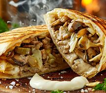 Шаурма Грибная со свининой