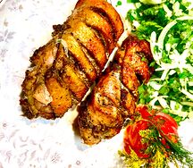 Шашлык из гусиный грудки по-испански