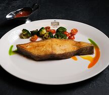 Большой стейк из Мурманского палтуса