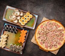 Все включено с пиццей Ветчина-грибы