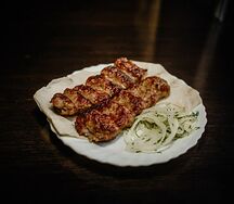 Люля-кебаб из говядины на углях