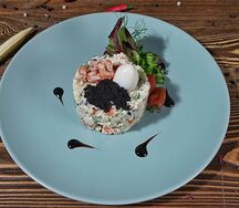 Салат Оливье с тобико