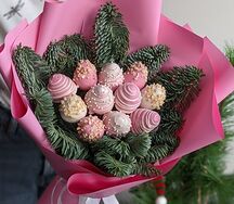 Клубничный букет Розовое созвездие