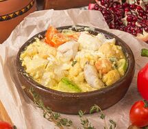 Треска с овощами