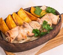 Куриный шашлычок с картофельным пюре