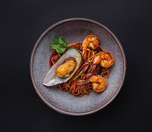 Лапша с морепродуктами