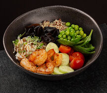 Поке-боул с тигровыми креветками