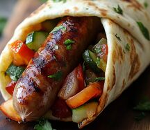 Хот-дог в лаваше с мясом 