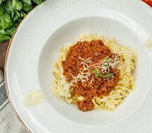 Паста Болоньезе из мяса дичи