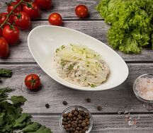 Форшмак из малосоленой сельди с яблоком