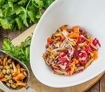 Винегрет с мясом дичи