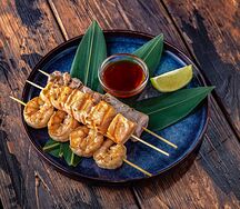 Шашлычки из морепродуктов