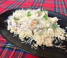 Паста птитим с морепродуктами