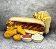 Хот-дог со снеками