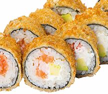 Жареный ролл с креветкой