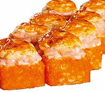 Запеченный ролл с лососем