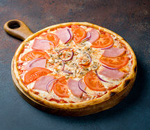 Пицца с ветчиной и грибами 30 см