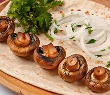 Сунг шампиньоны на мангале