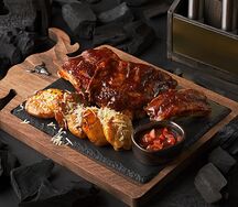 Свиные ребра в соусе барбекю 