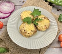 Грибы фаршированные с сыром 