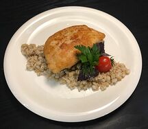 Кордон блю из свинины с булгуром