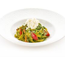 Паста песто с бурратой