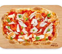 Пинца с кальмарами и креветками (большая)