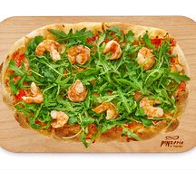 Пинца с креветками и рукколой большая (без глютена)