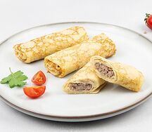 Блины со свининой и говядиной