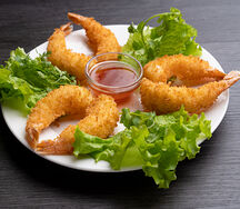 Жареные креветки 6шт