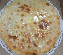 Пирог с картофелем и зелёным луком 