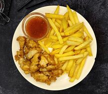 Картофель фри с курицей
