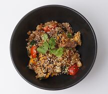 Жареный рис с говядиной