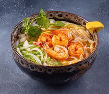 Рисовая лапша с креветками