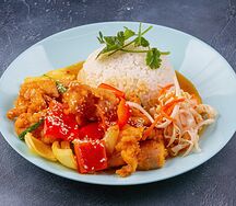 Рис с кисло-сладким соусом