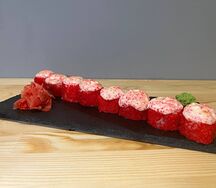 Запечённый ролл с лососем