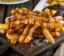 Анжиолетти с соленой карамелью и миксом орехов