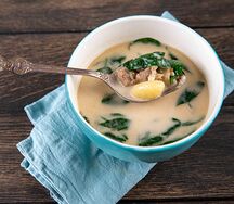 Сливочный суп с телятиной и ньокками