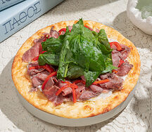 Лепешка, ростбиф, трюфель