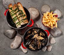 Мидии в соусе томатный-барбекю