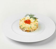 Оливье с перепёлкой