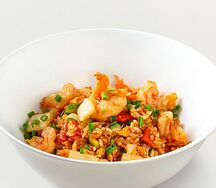 Жареный рис с морепродуктами