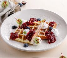 Творожные вафли с кокосовым муссом