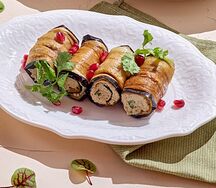 Рулеты из жареных баклажанов