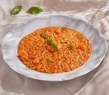 Ризотто с креветками и томатами