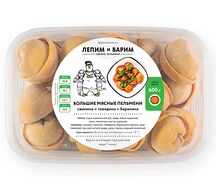 Большие мясные пельмени