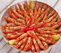 Жареные магаданские креветки Xlarge в соусе