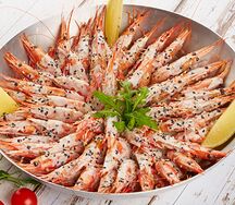 Жареные магаданские креветки XLarge в соусе